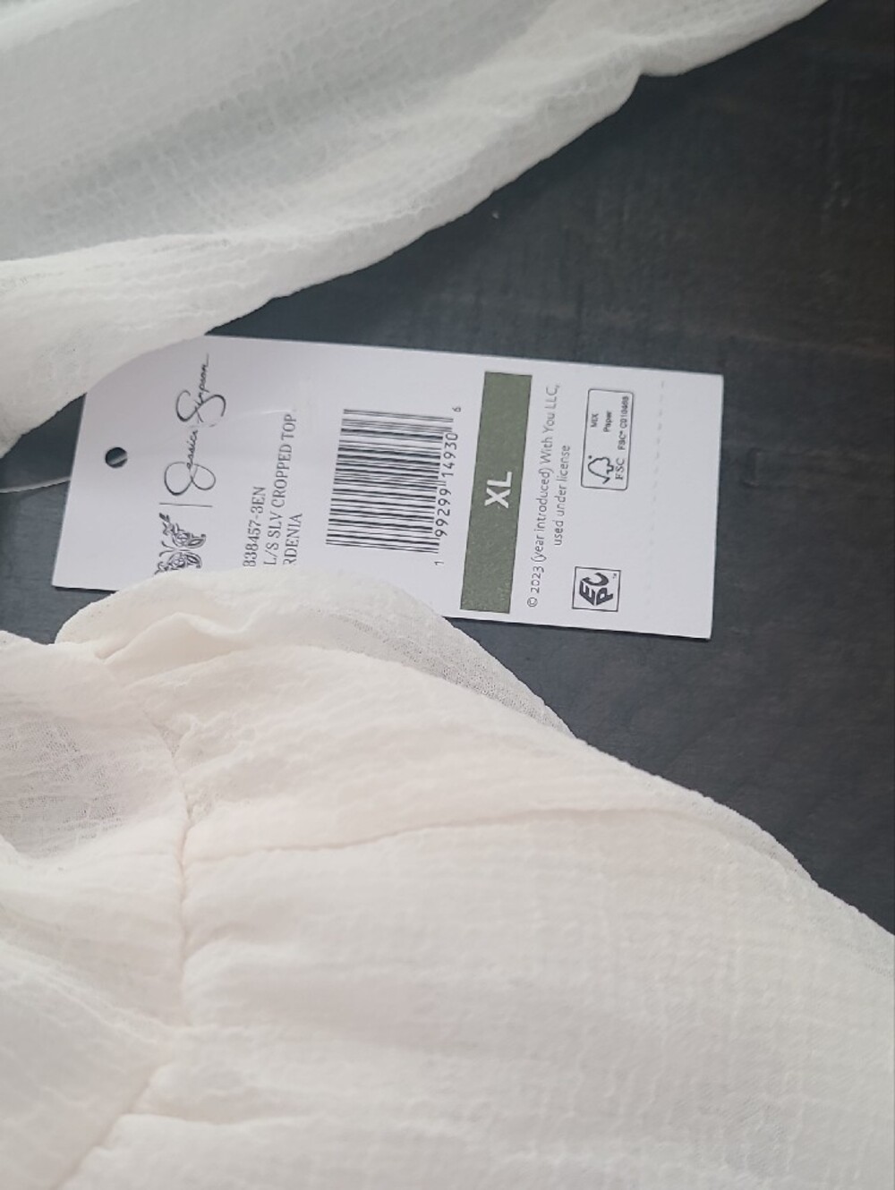 Jessica Simpson Ivory Ruffle Blouse - Picture 3 of 7
